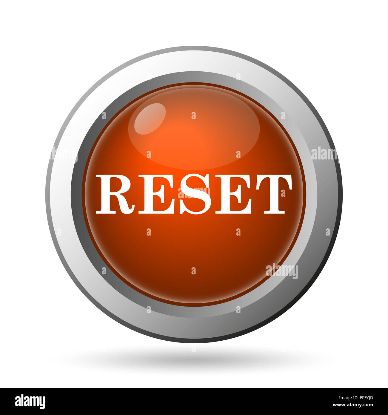 Reset icon. Internet button on white background. Stock Photo