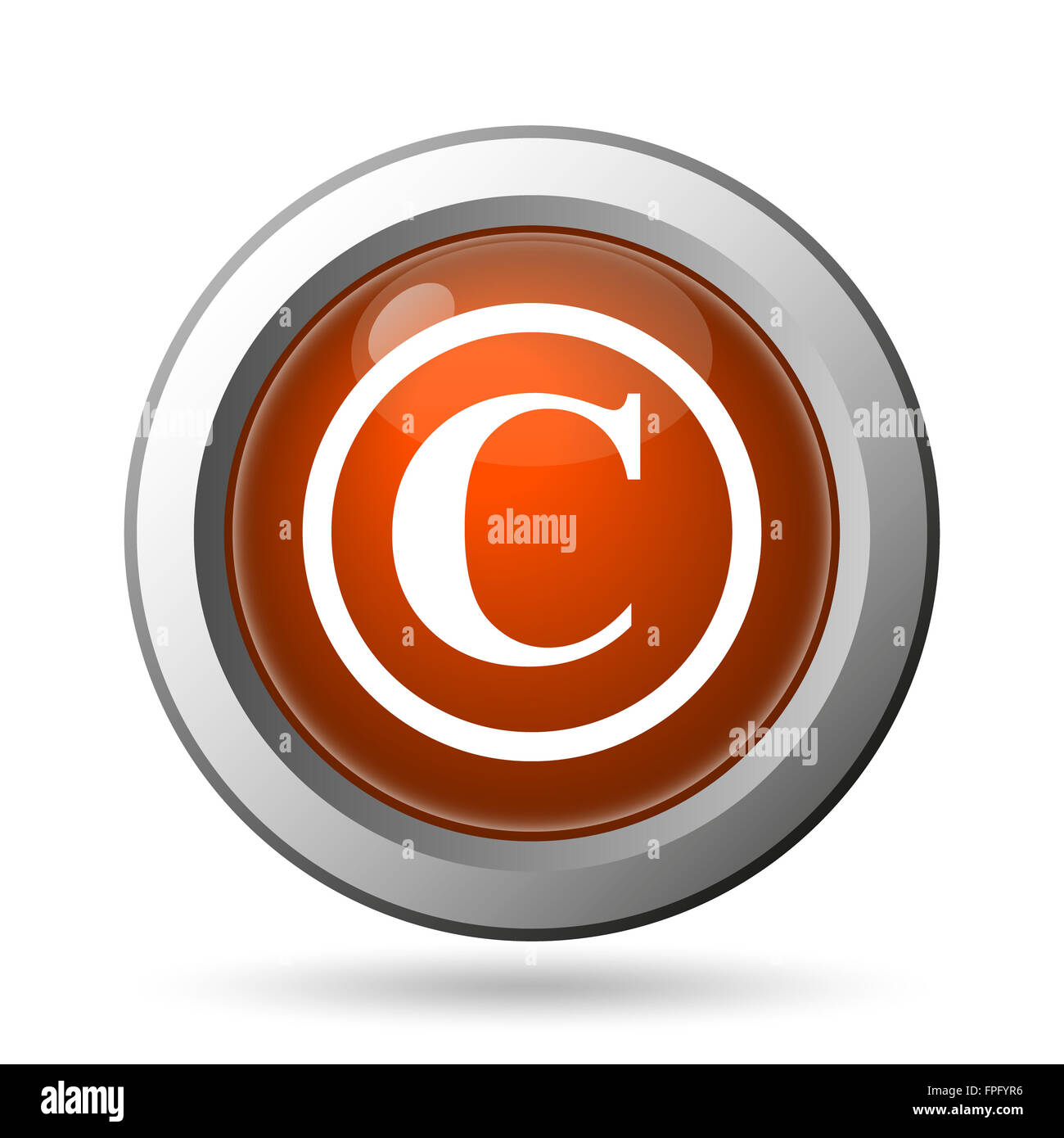 Copyright icon. Internet button on white background Stock Photo - Alamy
