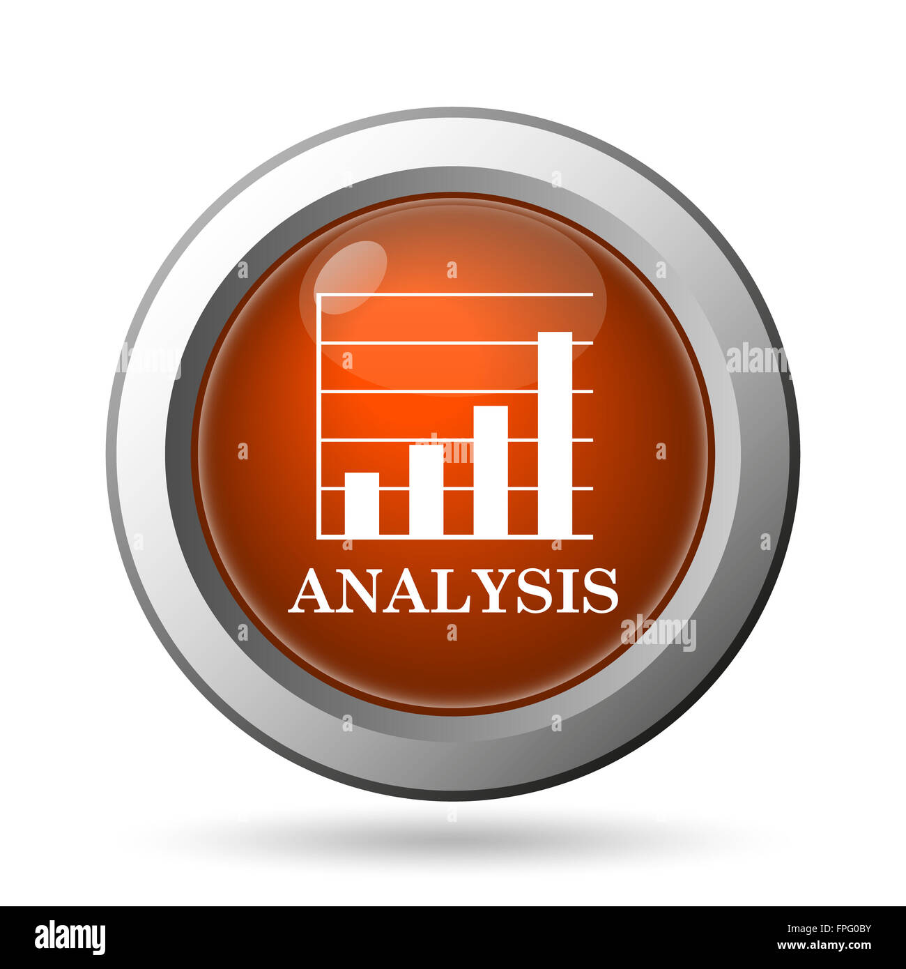 Analysis icon. Internet button on white background Stock Photo - Alamy
