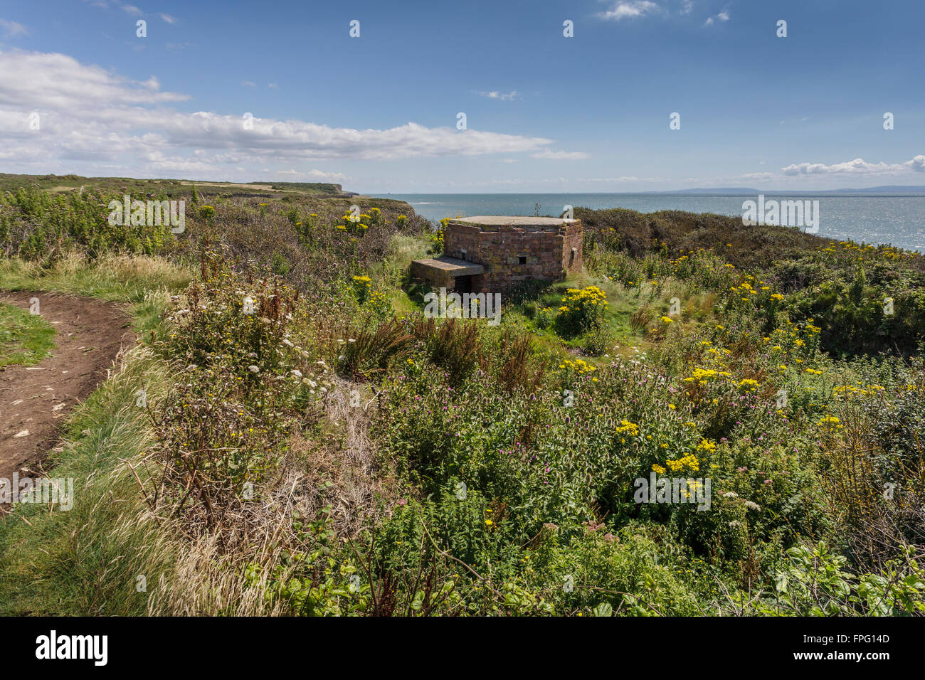 Pill Box from the second world war at Llantwit Major, South Wales UK Stock Photo