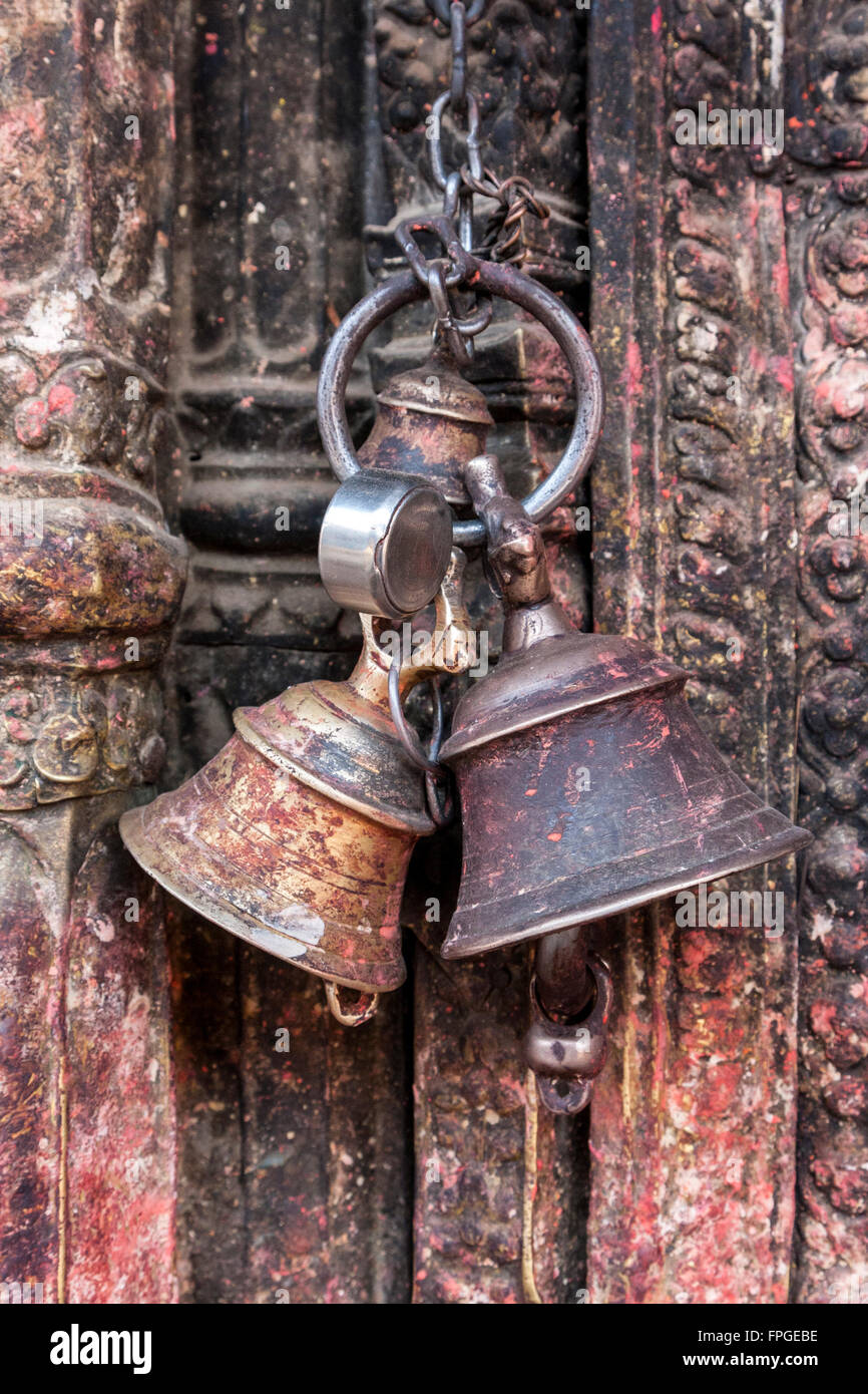 Golden bells hanging hindu decoration Royalty Free Vector