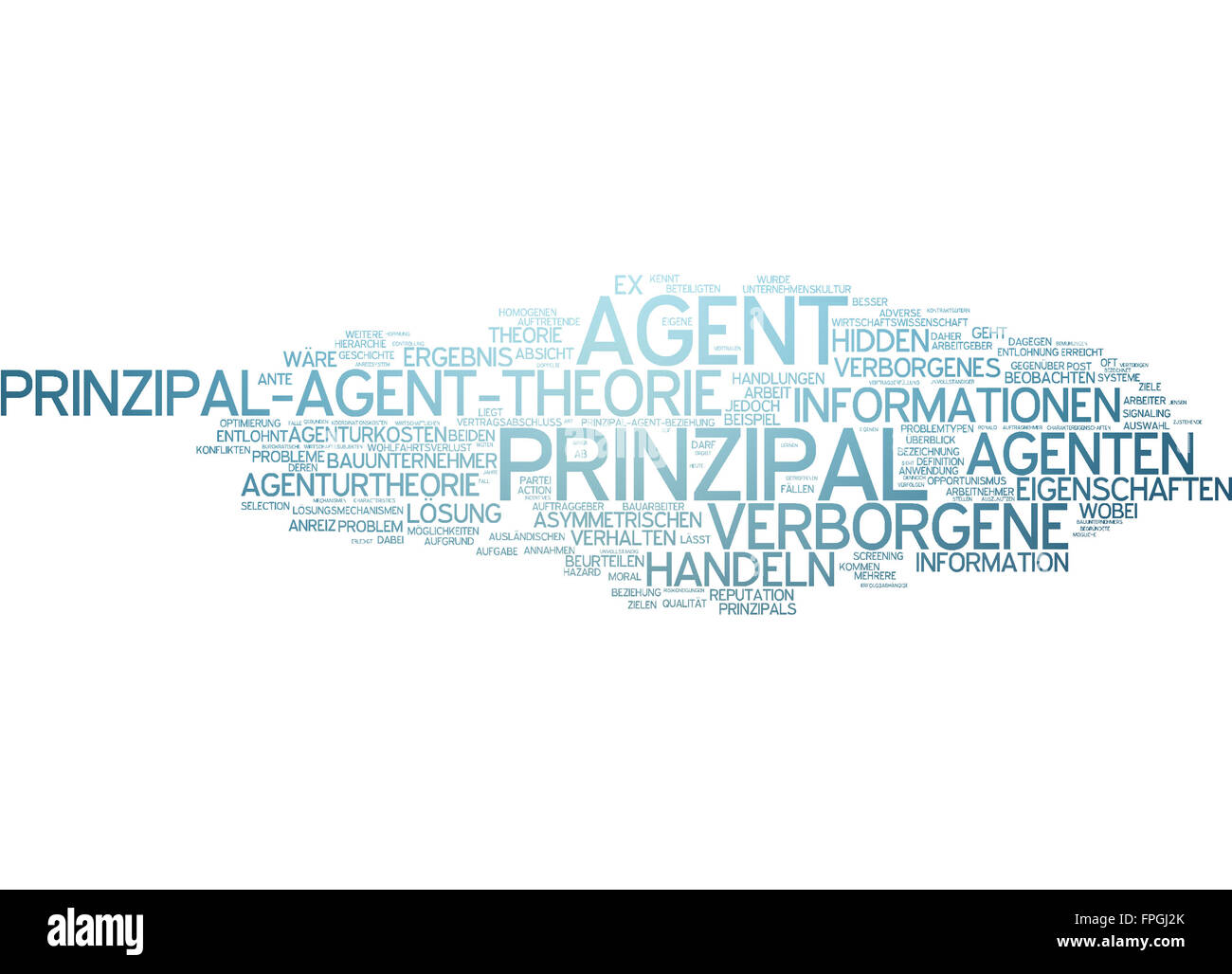 Prinzipal-Agent-Theorie Prinzipal Agent Theorie Stock Photo