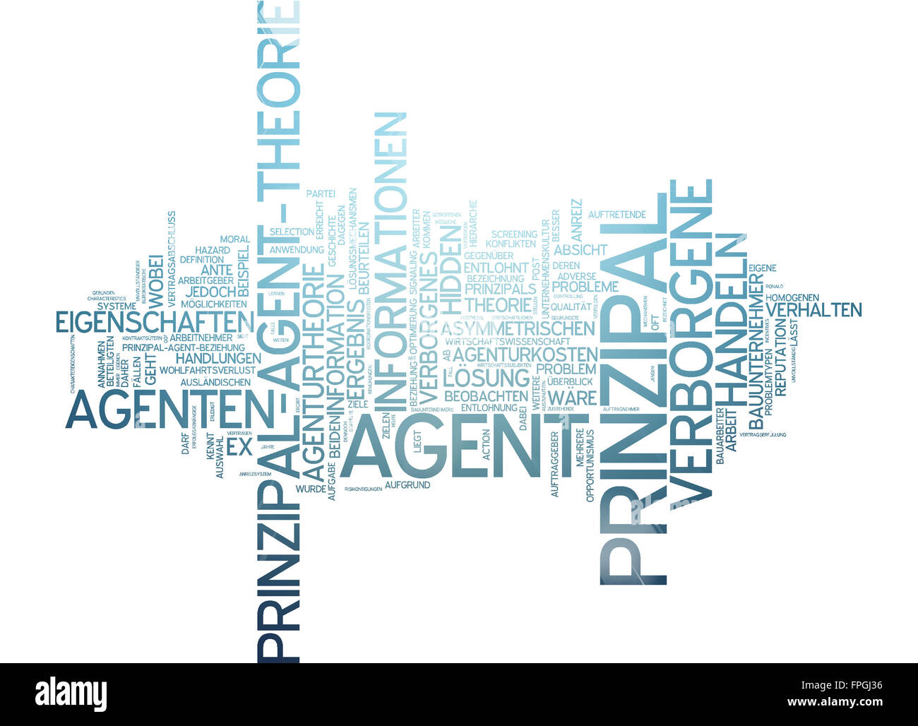 Prinzipal-Agent-Theorie Prinzipal Agent Theorie Stock Photo