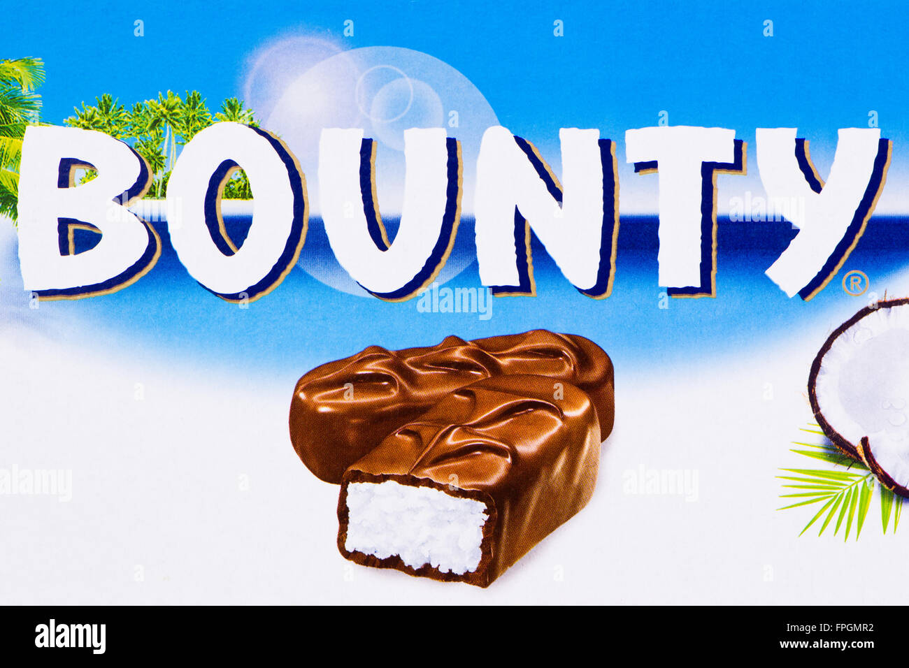 The name Bounty printed on a box Stock Photo - Alamy
