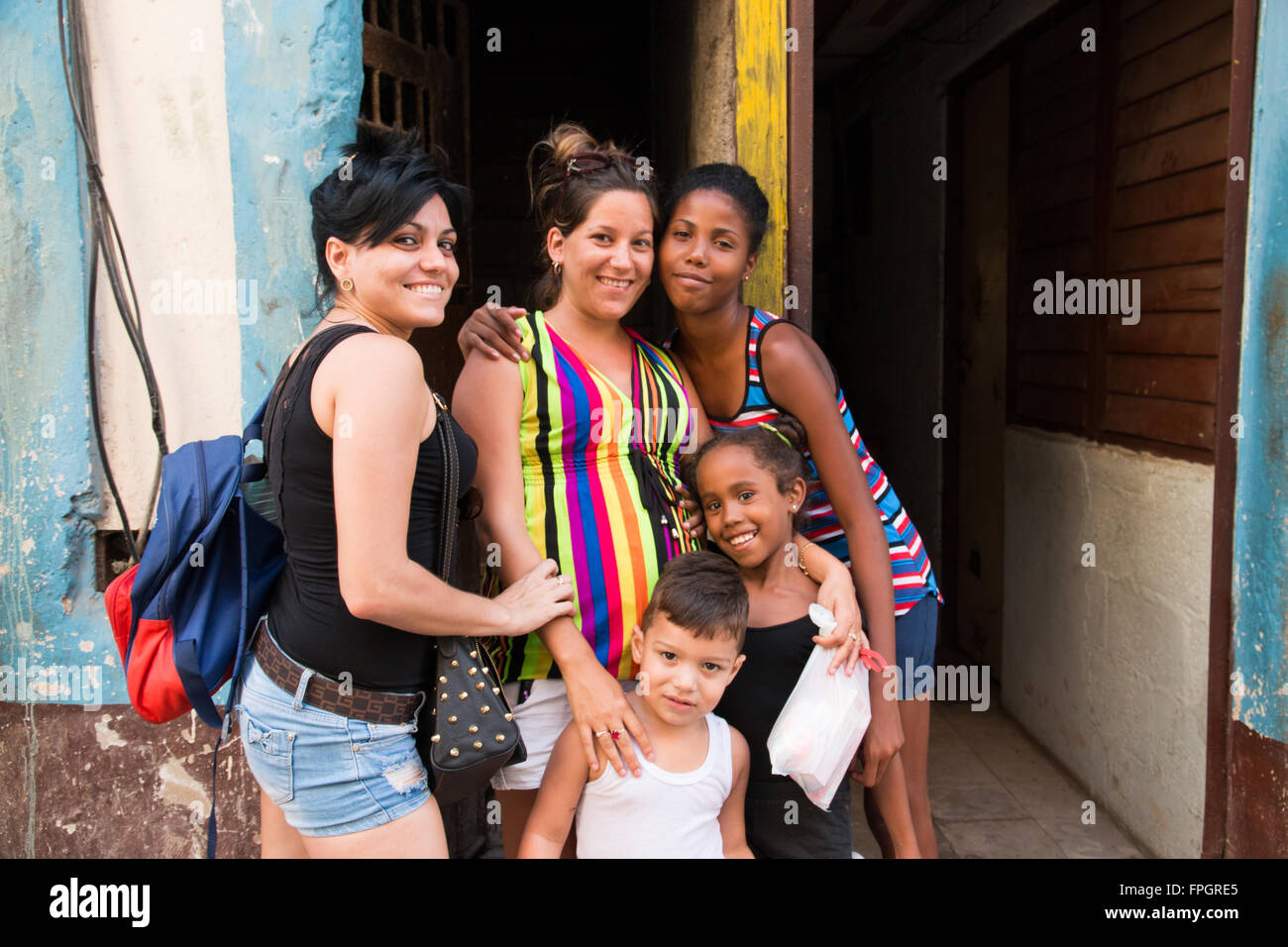 North America, Latin America, Caribbean, Cuba, Vieja Havana’s street scenes and neighborhood. Stock Photo