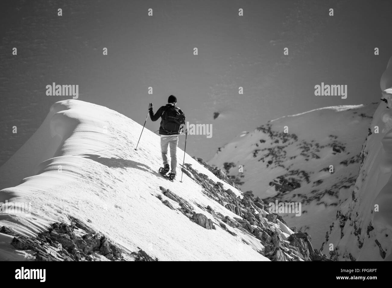 Snowshoeing Feldernkop with amazing view over the alps Stock Photo Alamy
