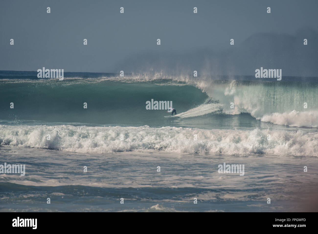 surfing overhead waves Stock Photo Alamy