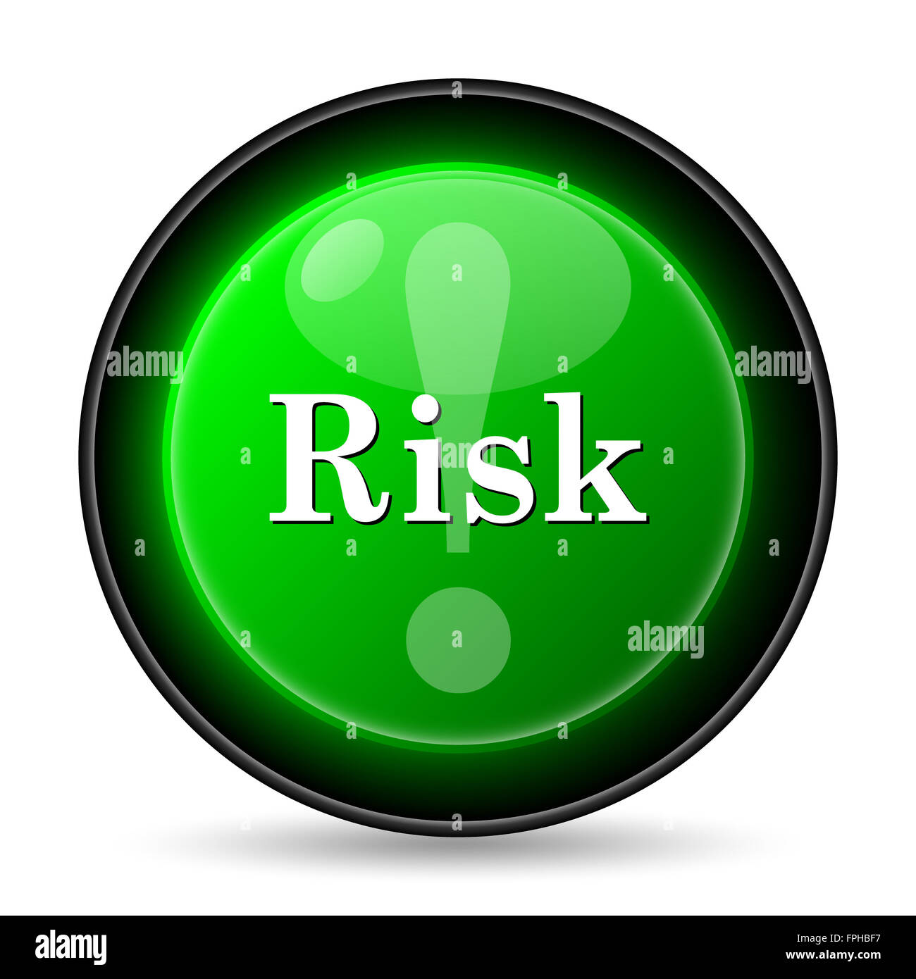 Risk icon. Internet button on white background Stock Photo - Alamy