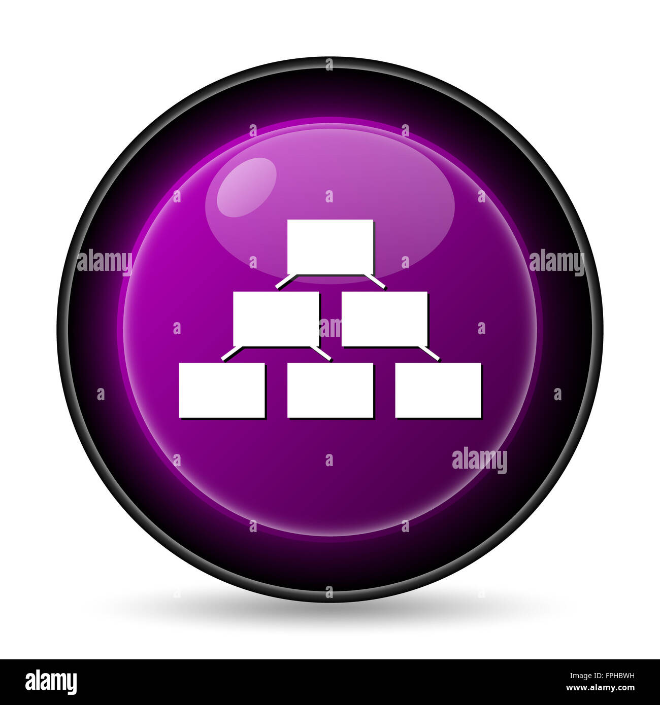 Organizational chart icon. Internet button on white background Stock ...