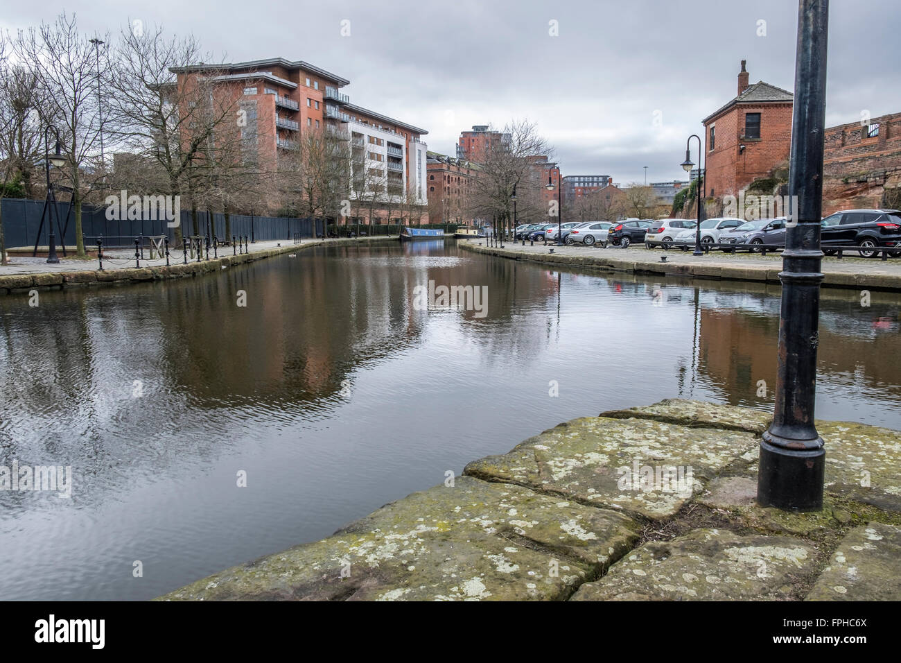 Rochdale canal at Castlefields Manchester Stock Photo