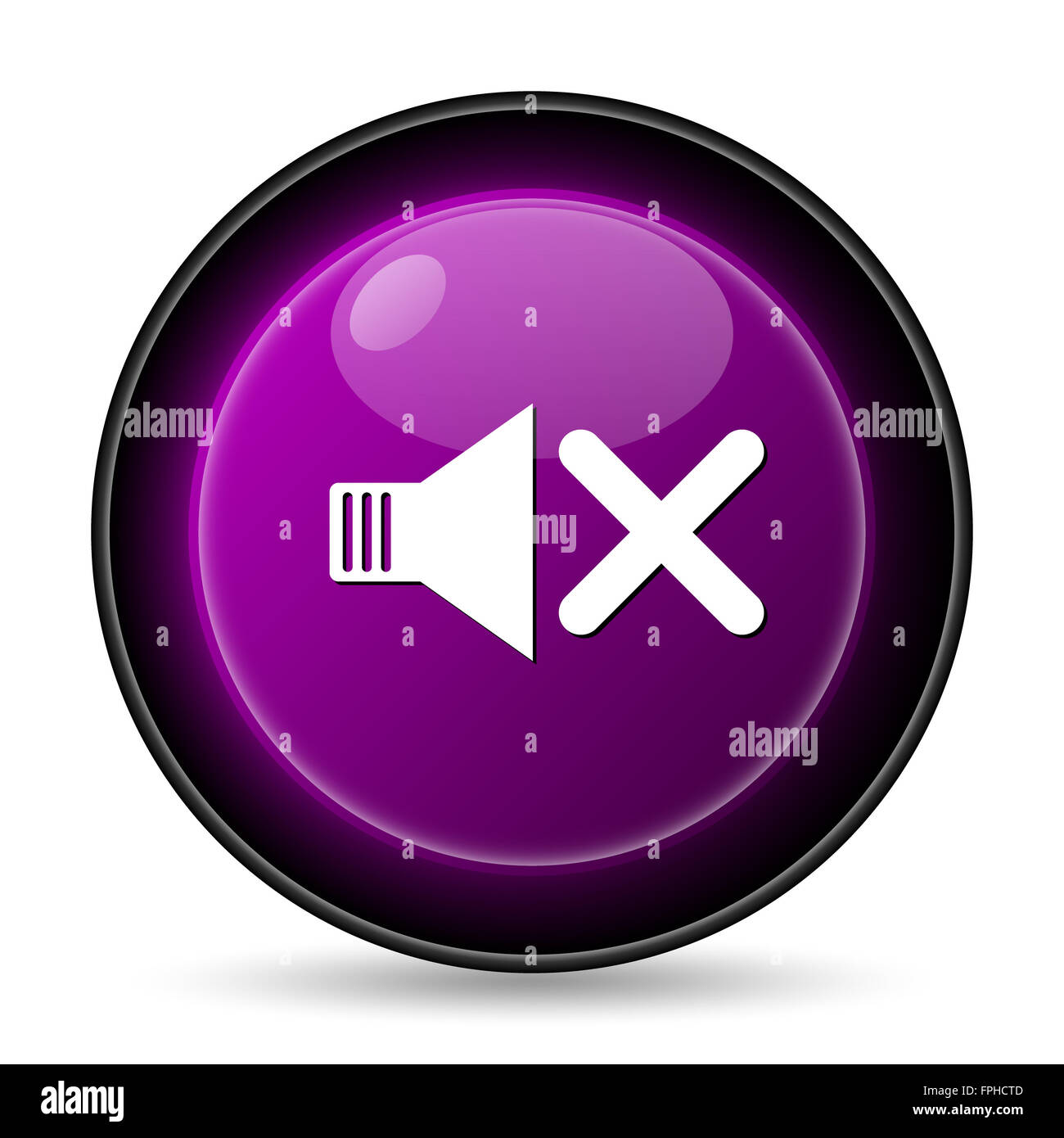 No sound icon. Internet button on white background Stock Photo - Alamy
