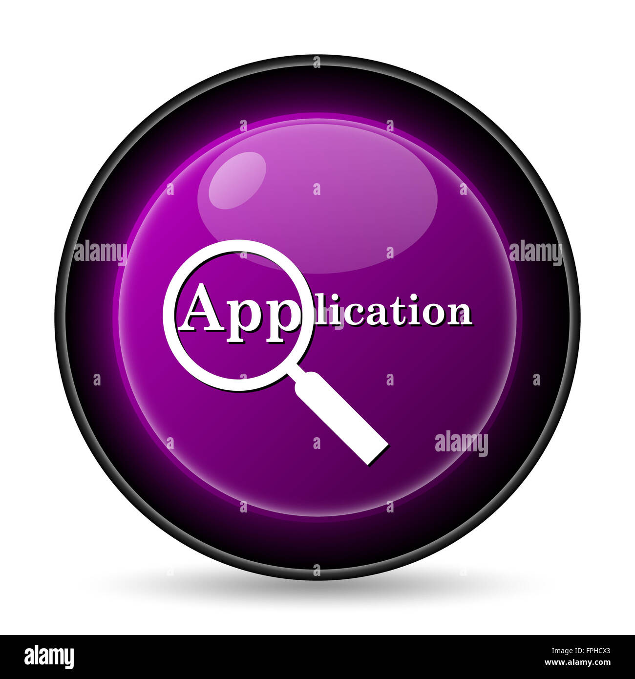 Application icon. Internet button on white background Stock Photo - Alamy