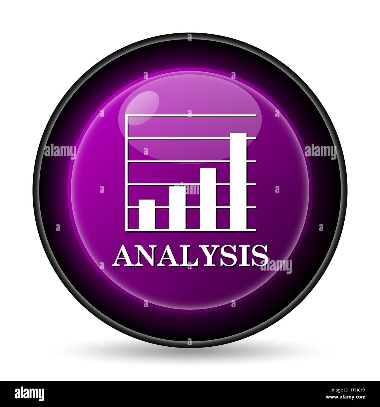 Analysis icon. Internet button on white background Stock Photo - Alamy