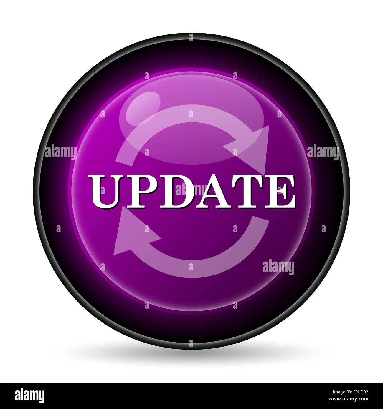 Update icon. Internet button on white background Stock Photo - Alamy