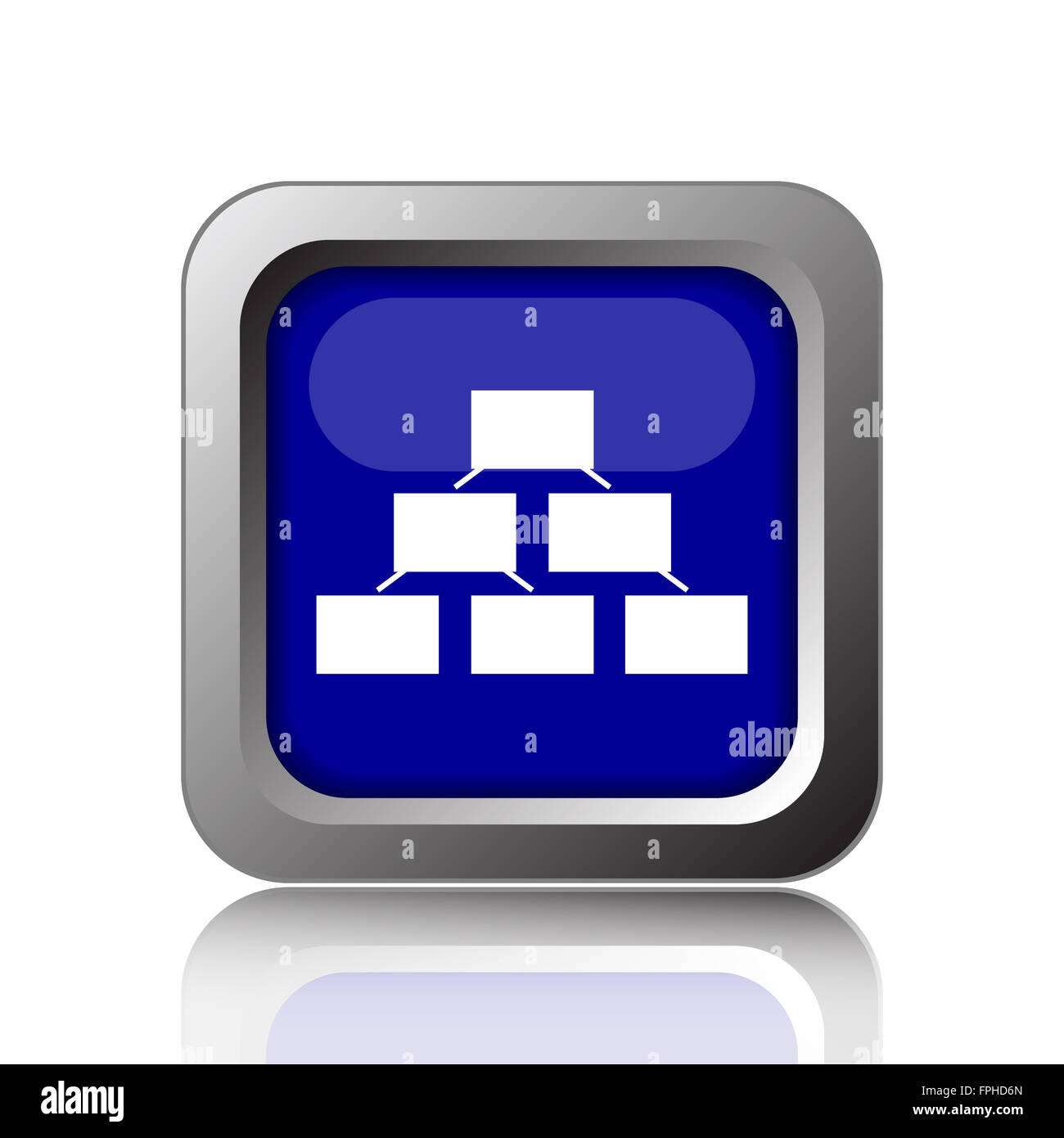 Organizational chart icon. Internet button on white background Stock ...