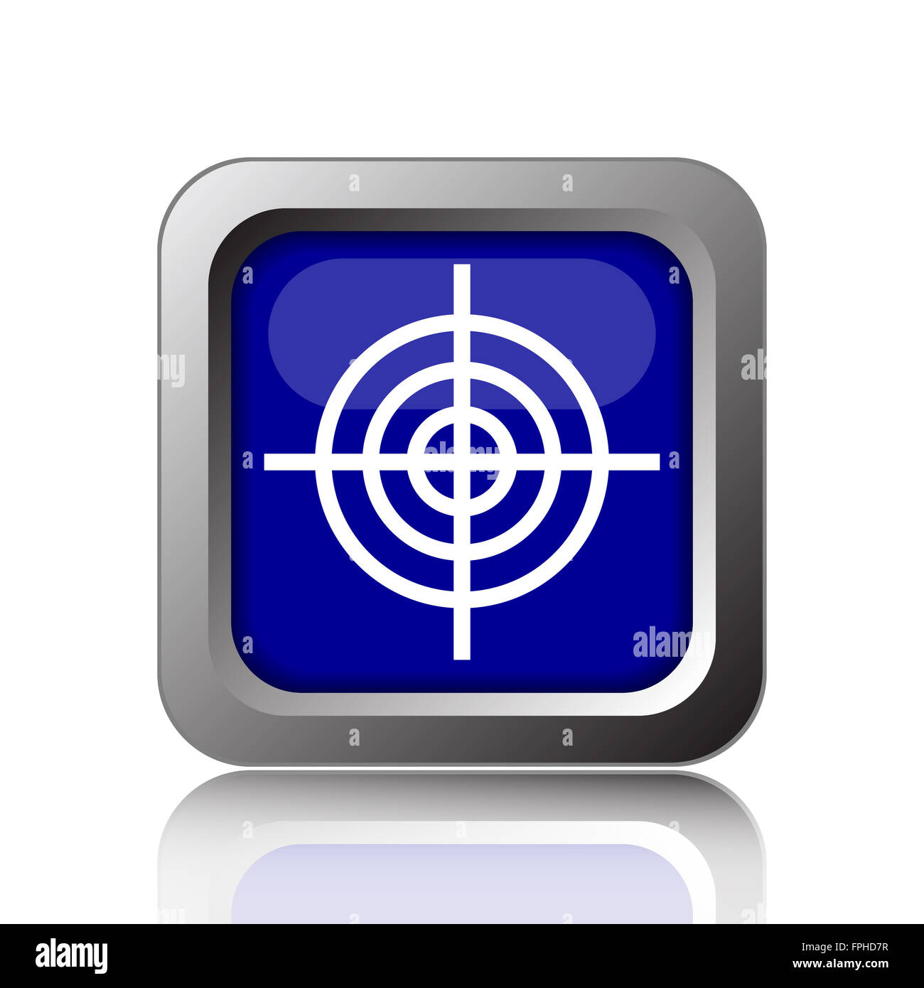 Target icon. Internet button on white background Stock Photo - Alamy