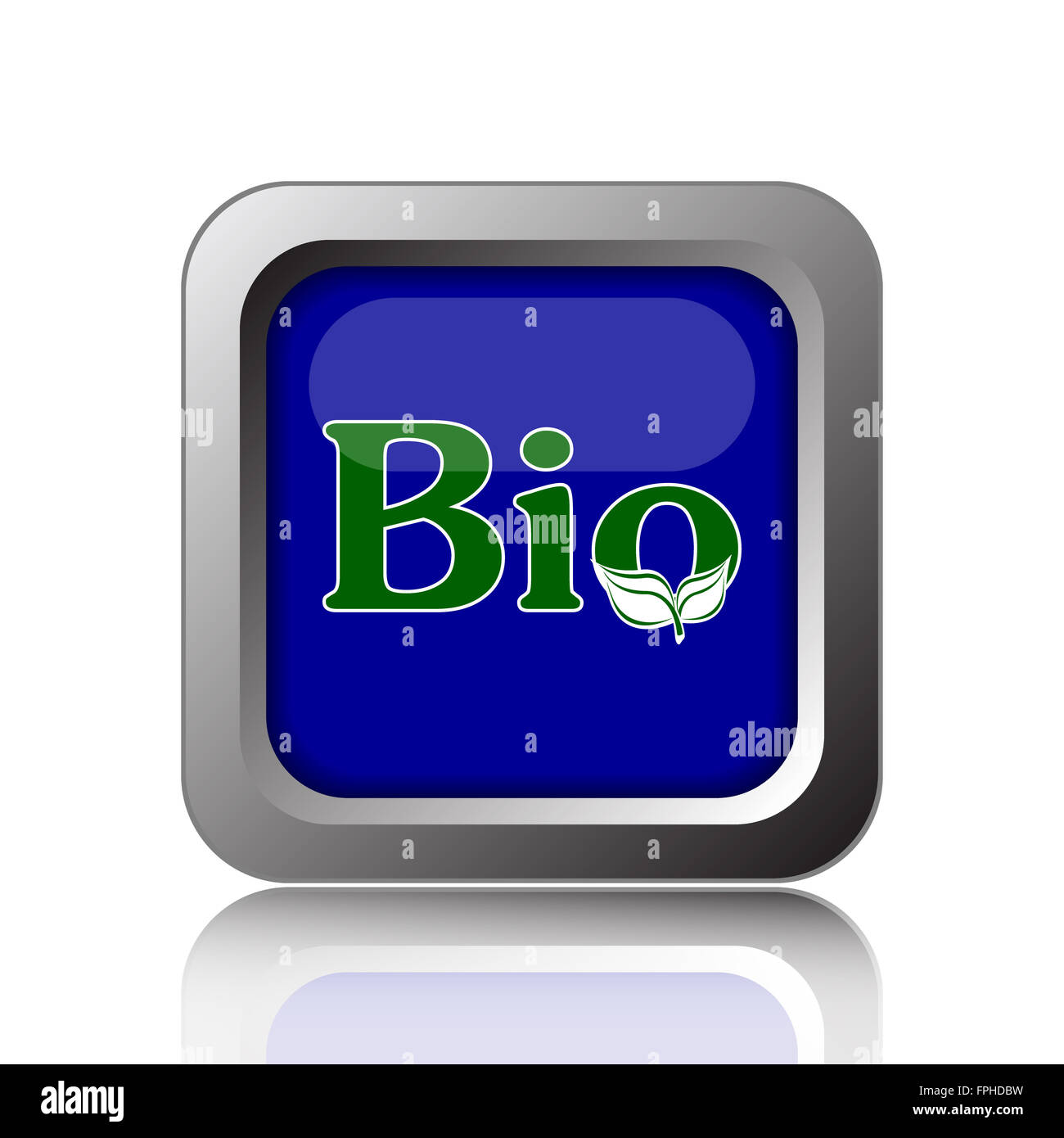 Bio icon. Internet button on white background Stock Photo - Alamy