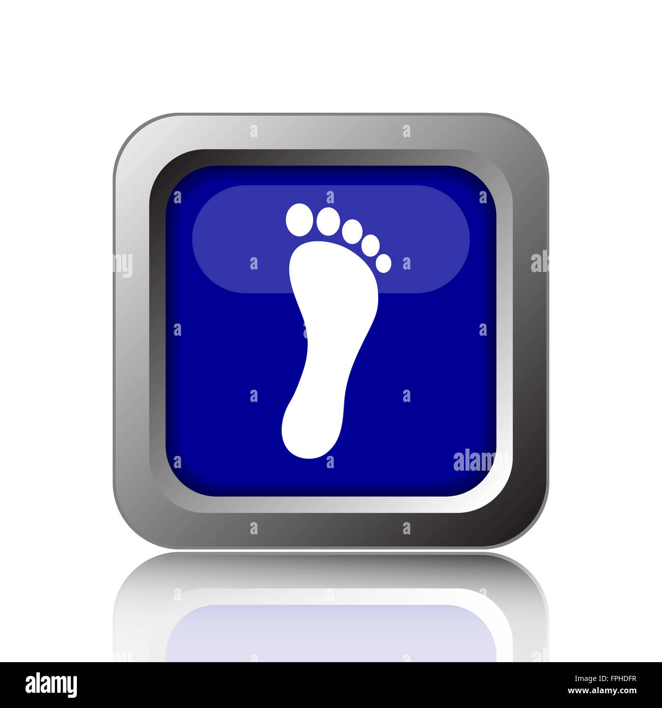 Foot print icon. Internet button on white background Stock Photo - Alamy