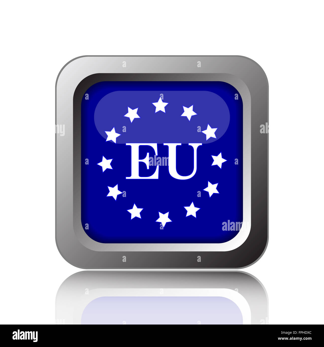 European union icon. Internet button on white background Stock Photo ...
