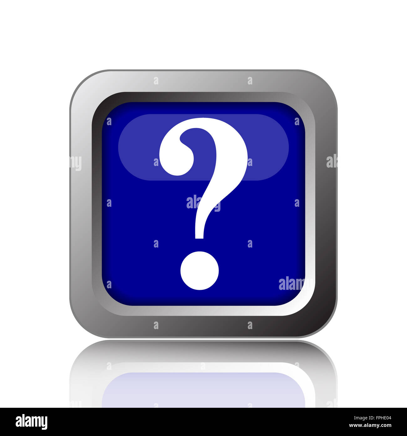 Question mark icon. Internet button on white background Stock Photo - Alamy