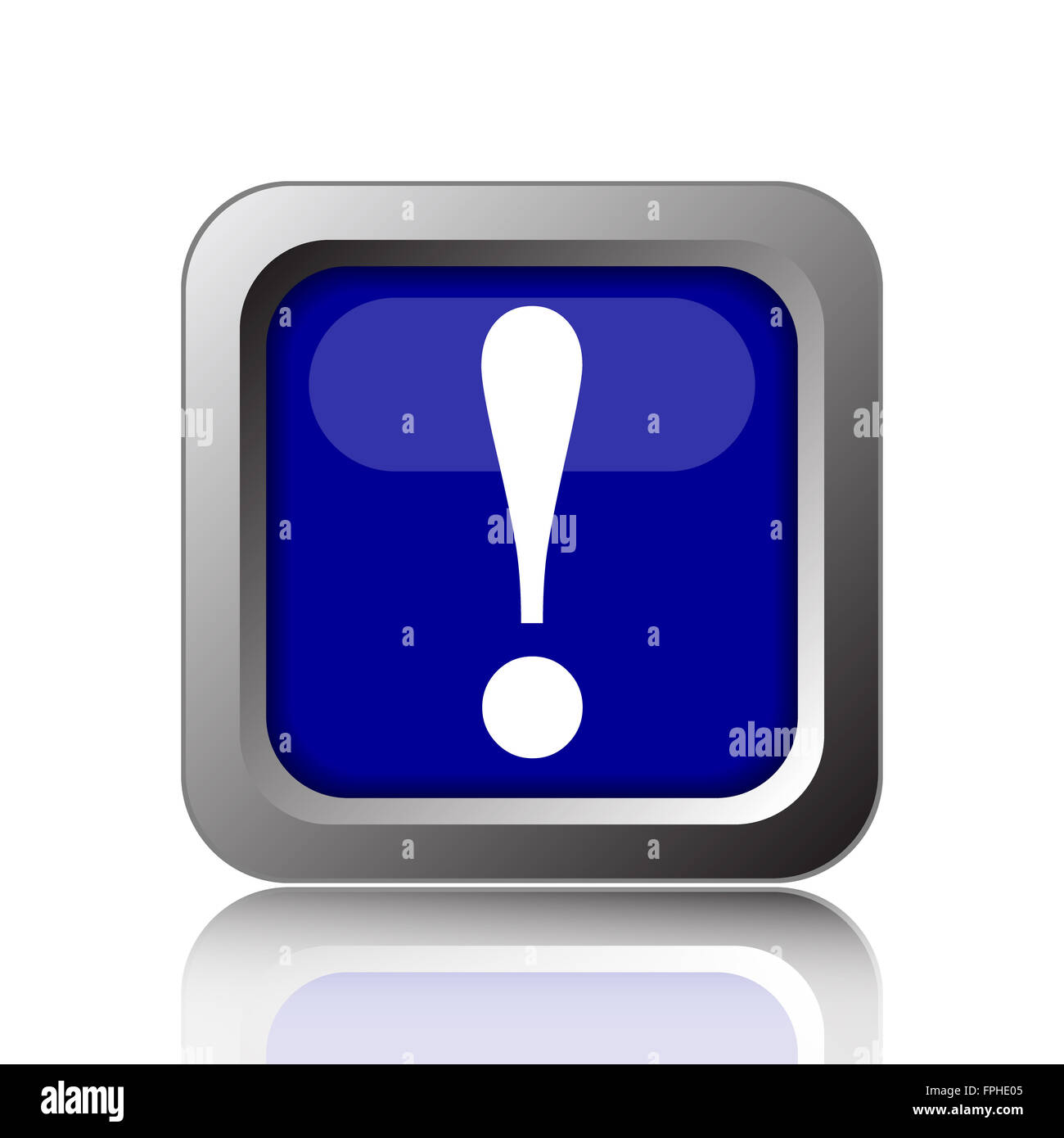 Attention icon. Internet button on white background Stock Photo - Alamy