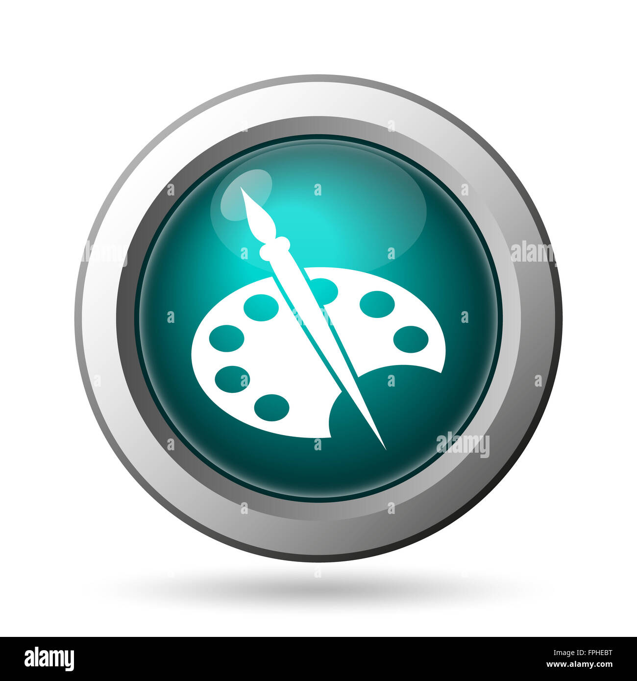 Painting icon. Internet button on white background Stock Photo - Alamy