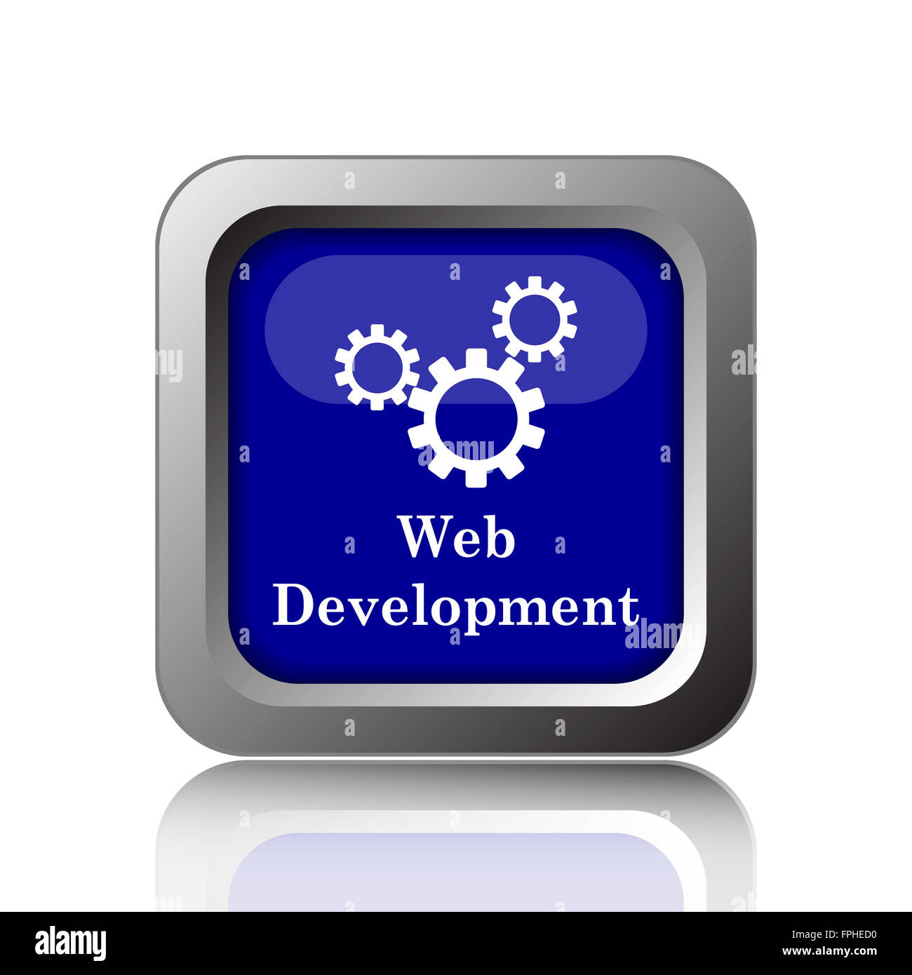 Web development icon. Internet button on white background Stock Photo ...