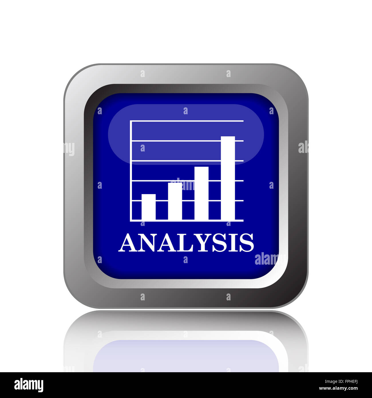 Analysis icon. Internet button on white background Stock Photo - Alamy