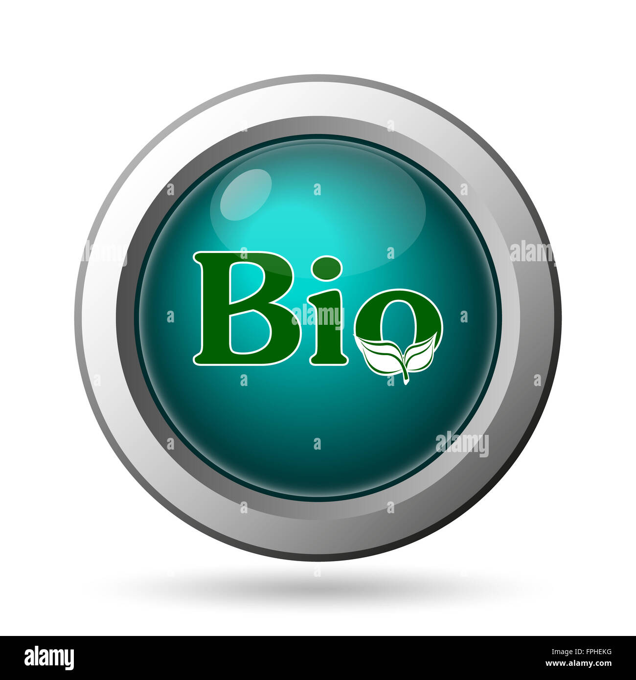 Bio icon. Internet button on white background Stock Photo - Alamy