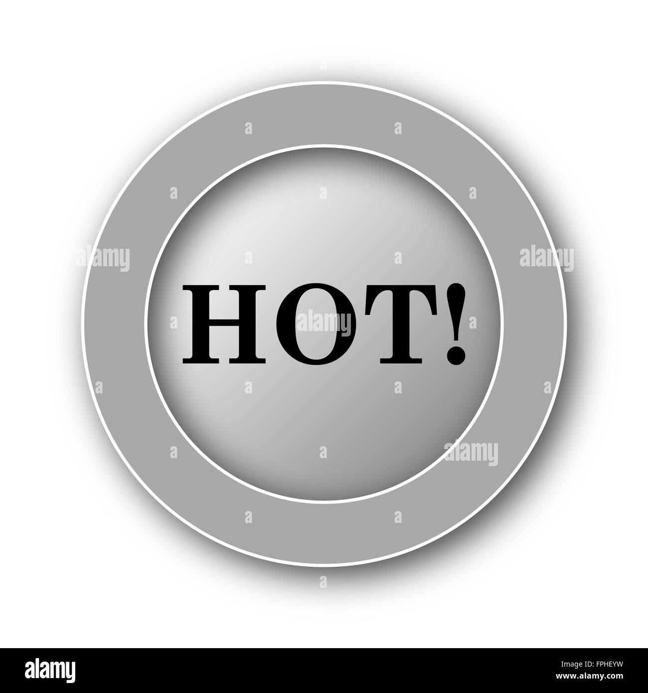 Hot icon. Internet button on white background Stock Photo - Alamy