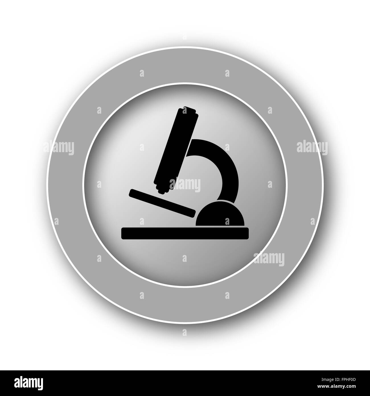 Microscope icon. Internet button on white background Stock Photo - Alamy