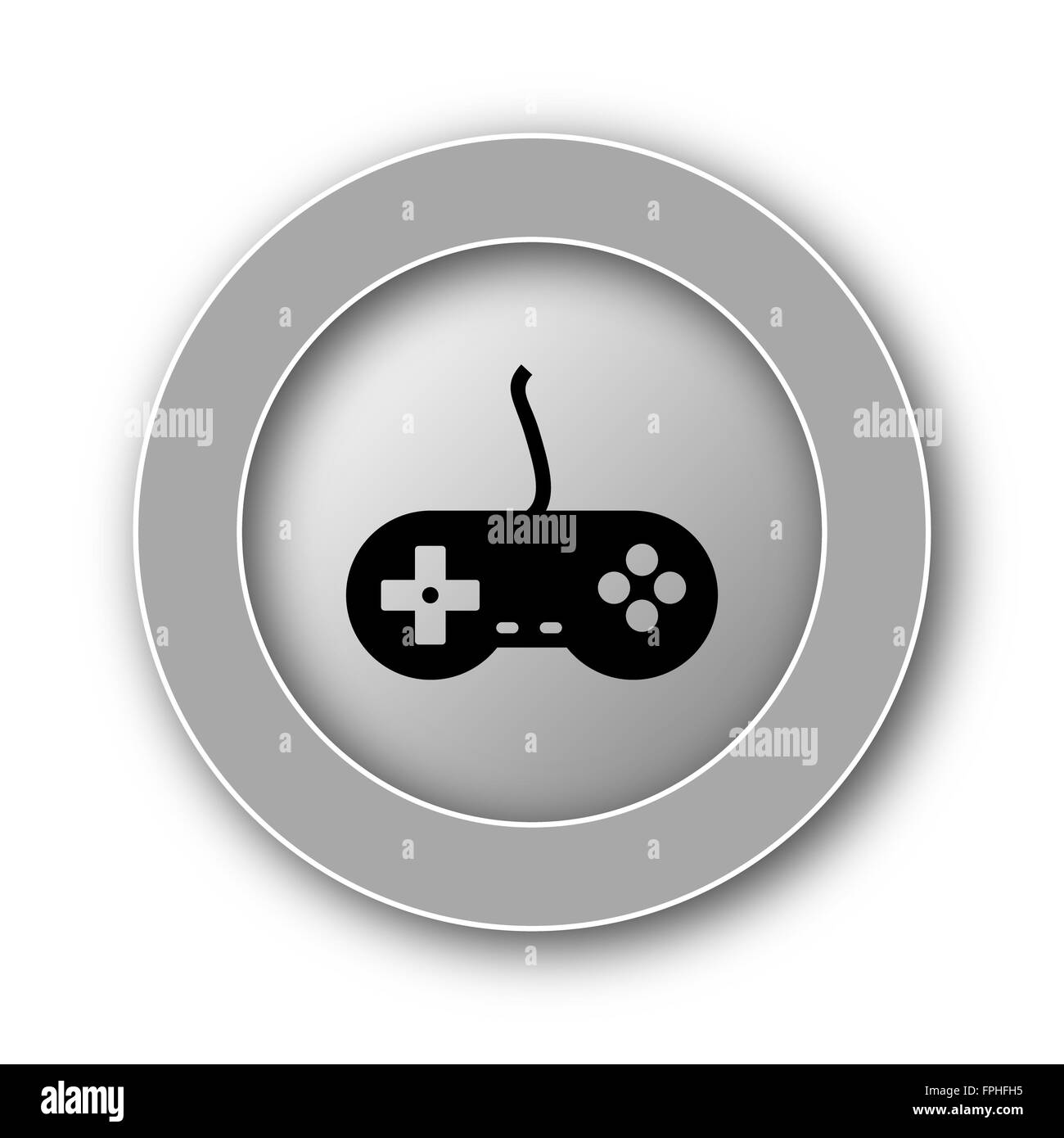 Gamepad icon. Internet button on white background Stock Photo - Alamy