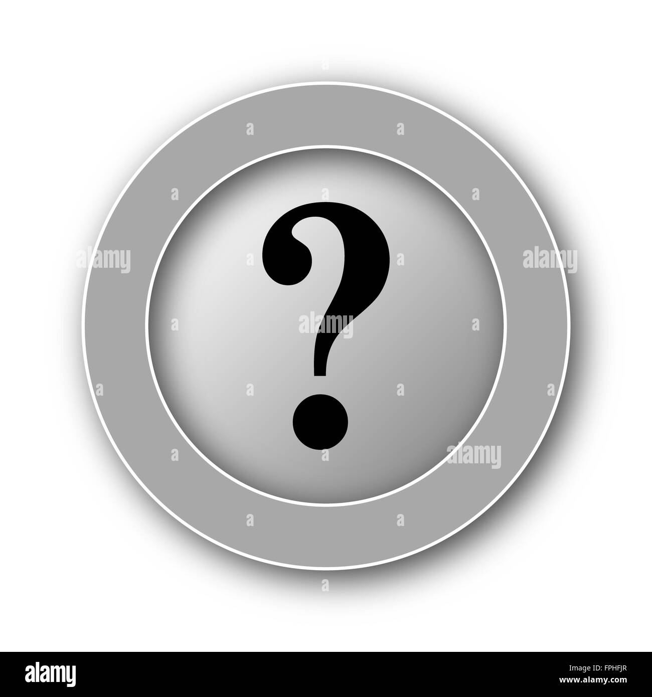 Question mark icon. Internet button on white background Stock Photo - Alamy