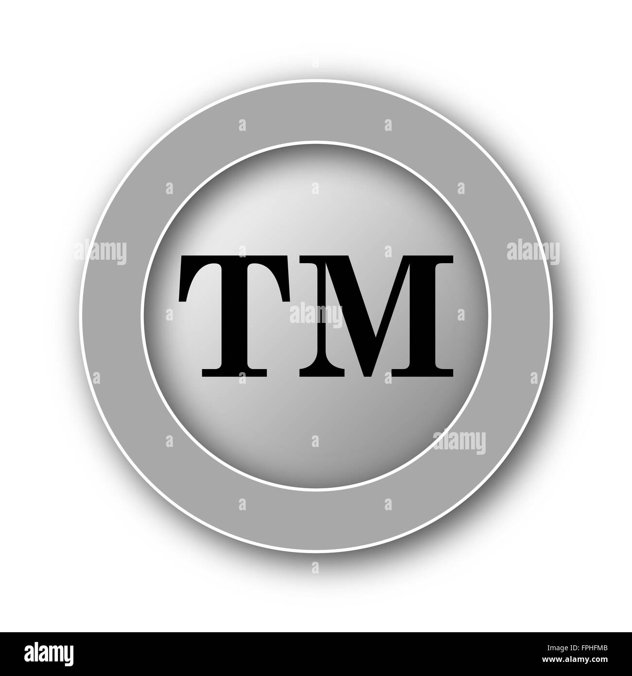 Trade mark icon. Internet button on white background Stock Photo - Alamy