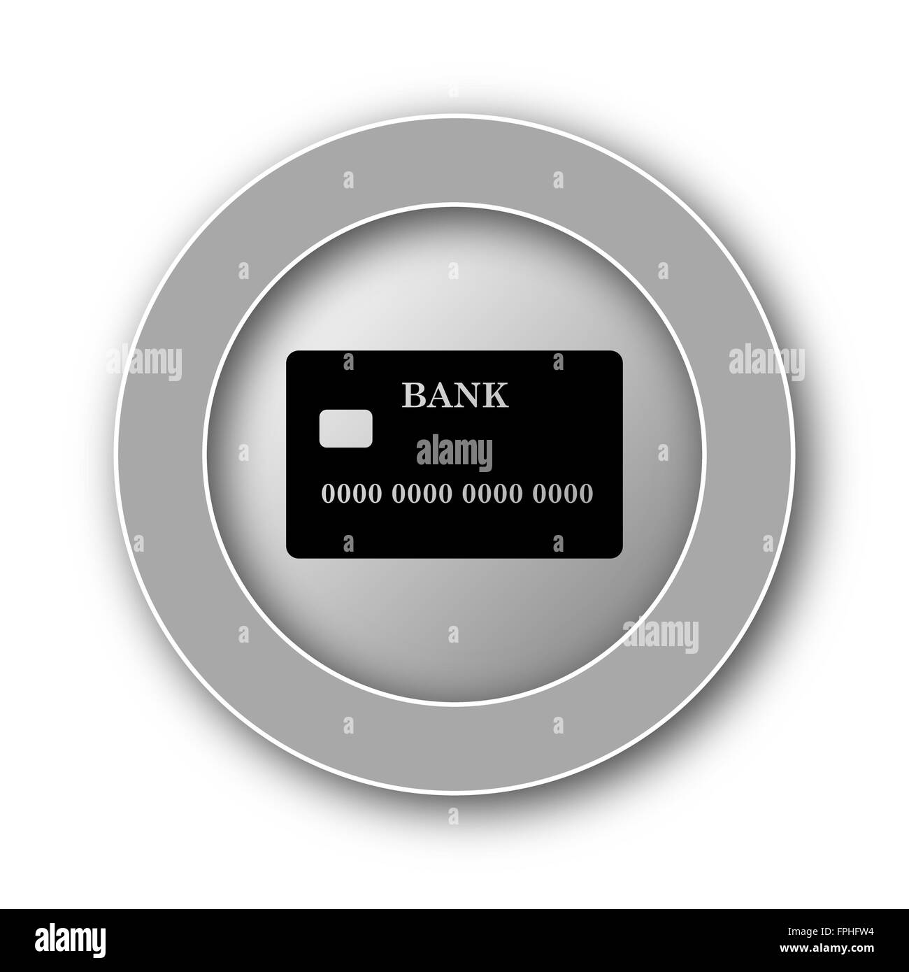 Card icon. Internet button on white background Stock Photo - Alamy