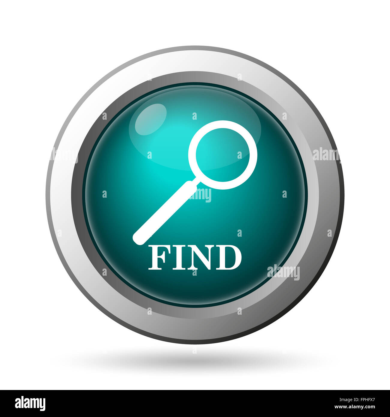 Find icon. Internet button on white background Stock Photo - Alamy