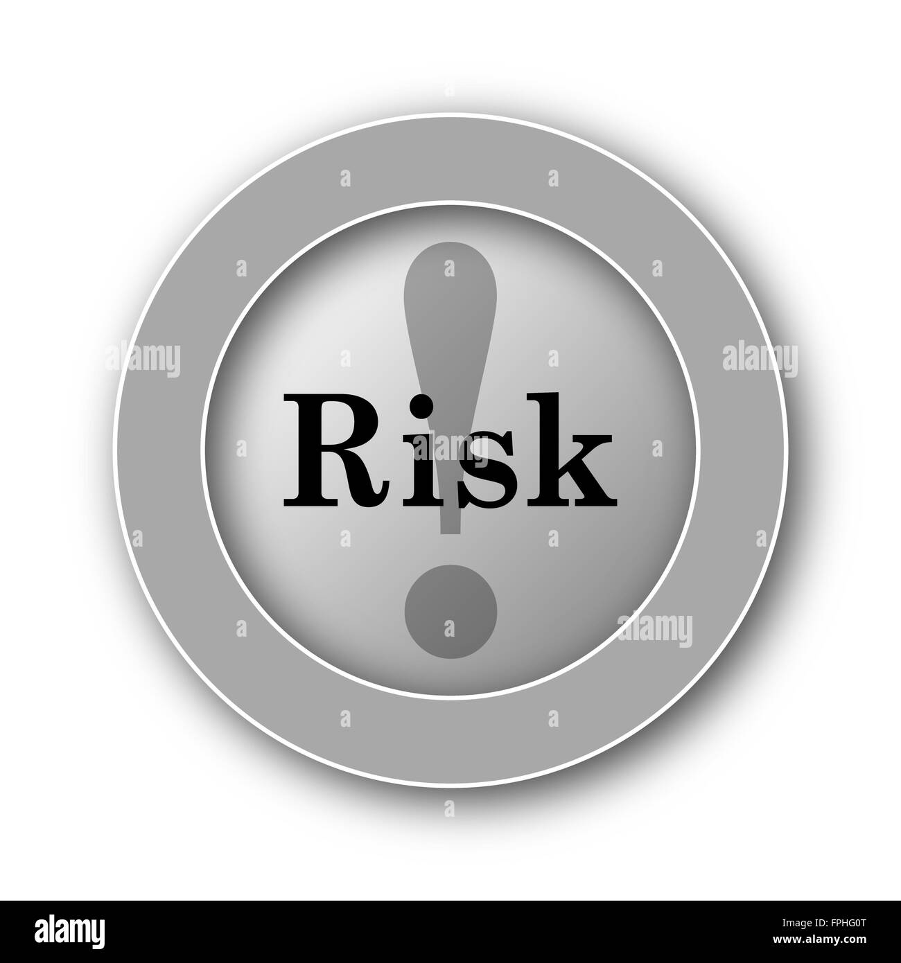 Risk icon. Internet button on white background Stock Photo - Alamy