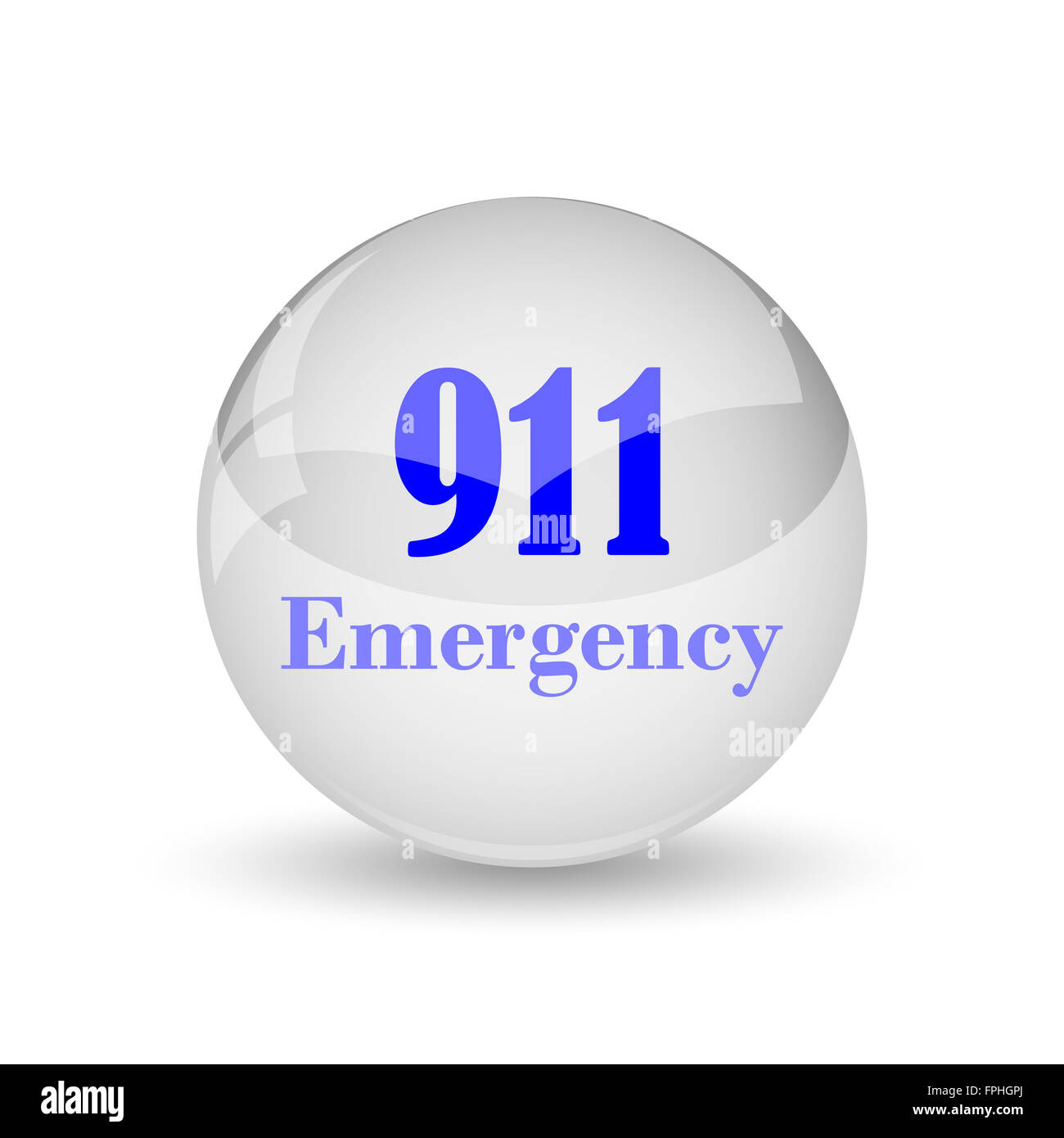 911 Emergency icon. Internet button on white background Stock Photo - Alamy