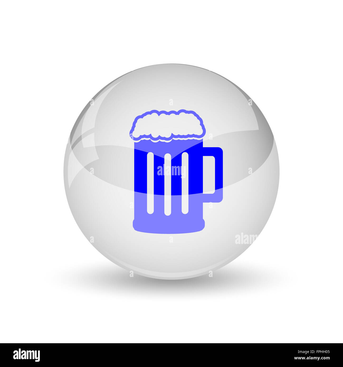 Beer icon. Internet button on white background Stock Photo - Alamy