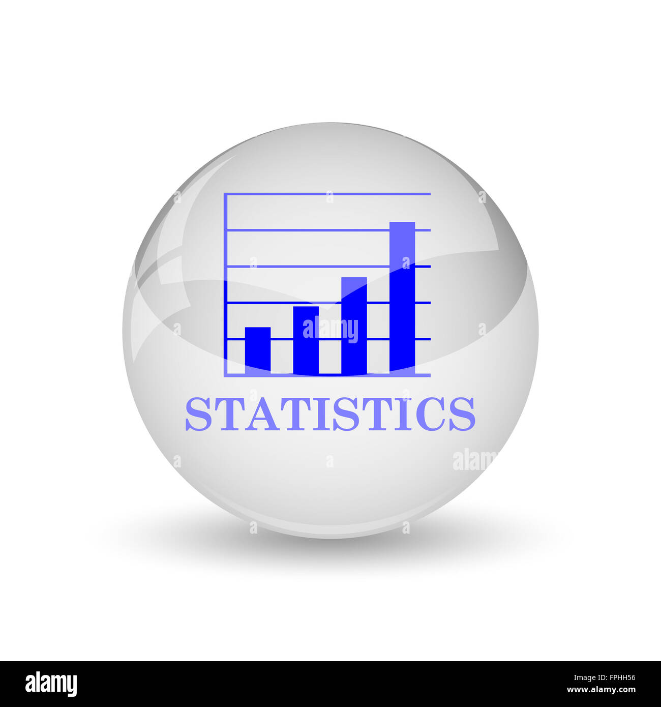 Statistics icon. Internet button on white background Stock Photo - Alamy