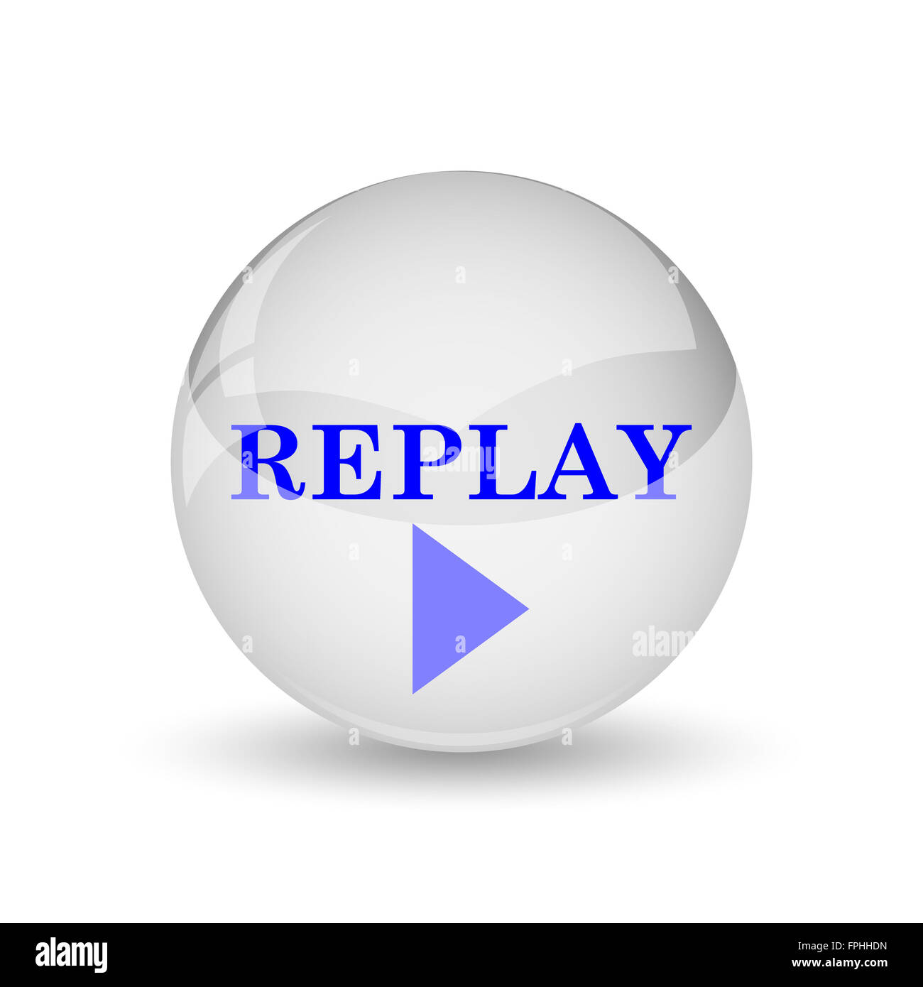 Replay icon. Internet button on white background Stock Photo - Alamy