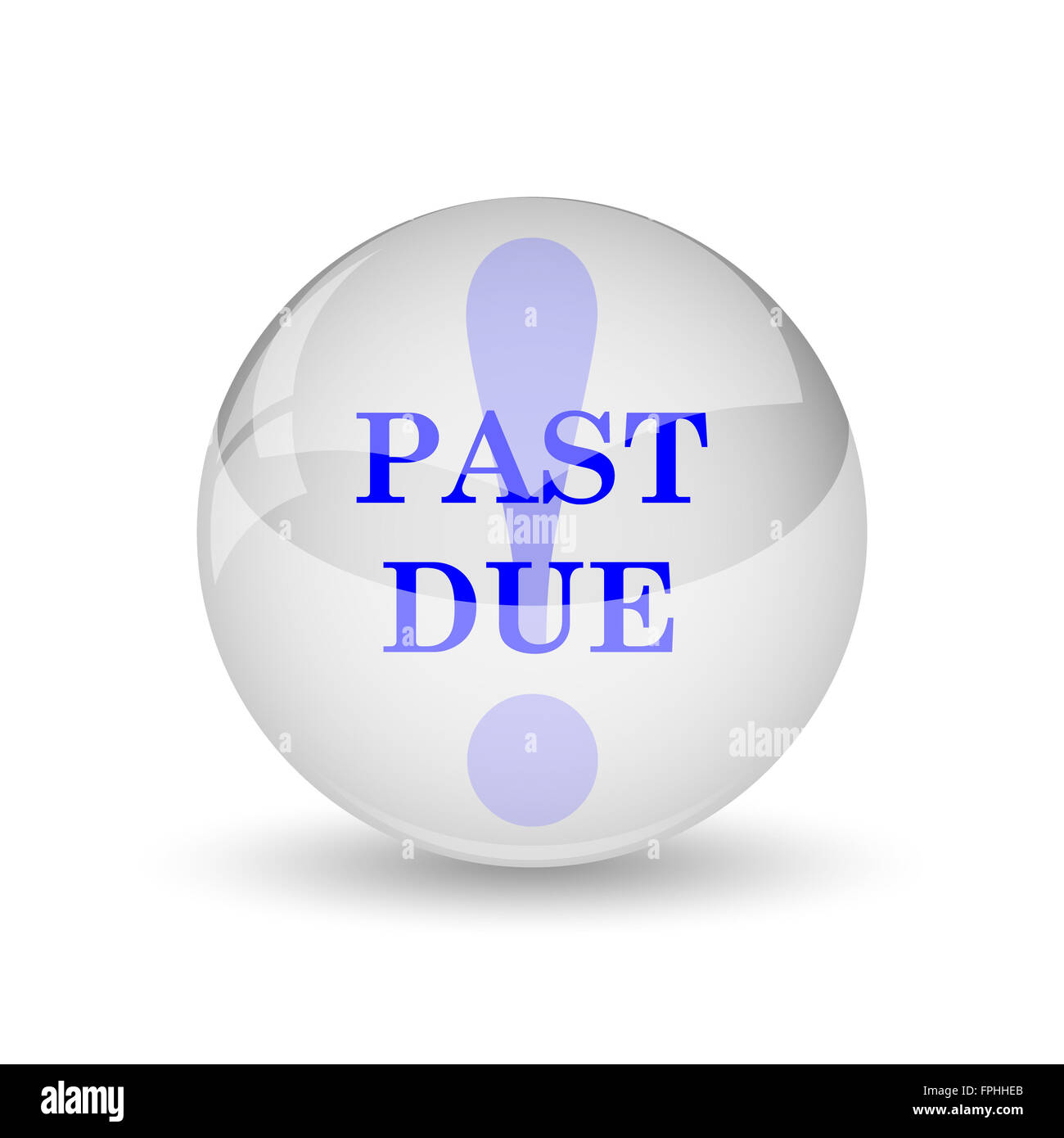 Past due icon. Internet button on white background Stock Photo - Alamy