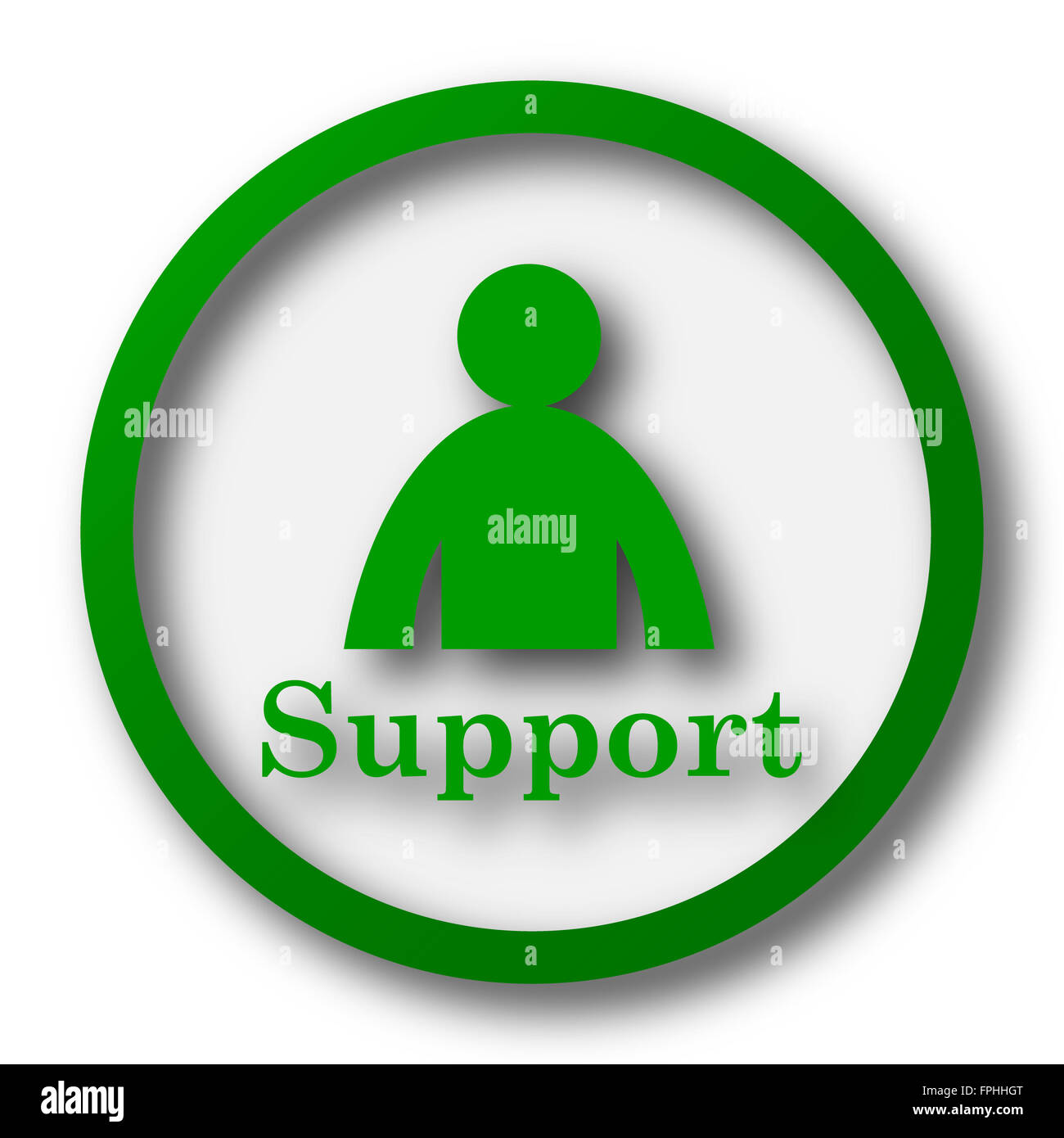 Support icon. Internet button on white background Stock Photo - Alamy