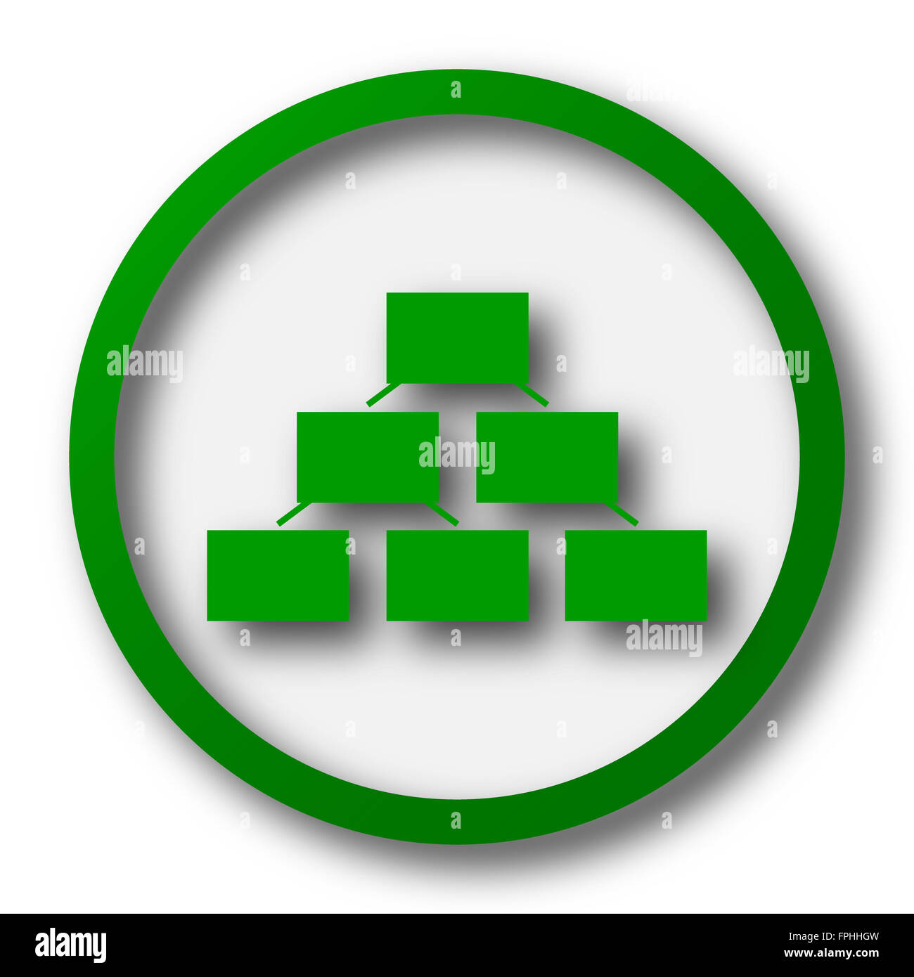 Organizational chart icon. Internet button on white background Stock ...