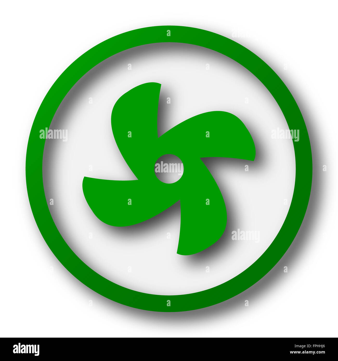 Fan icon. Internet button on white background Stock Photo - Alamy