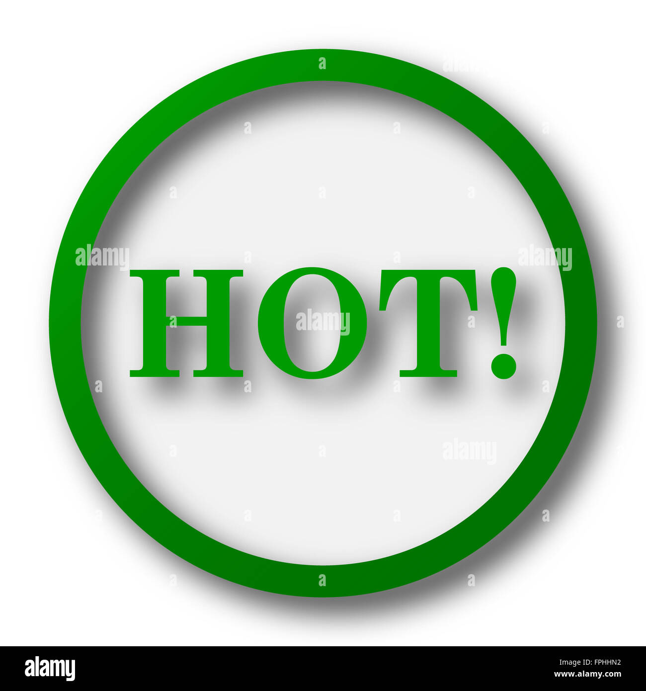Hot icon. Internet button on white background Stock Photo - Alamy