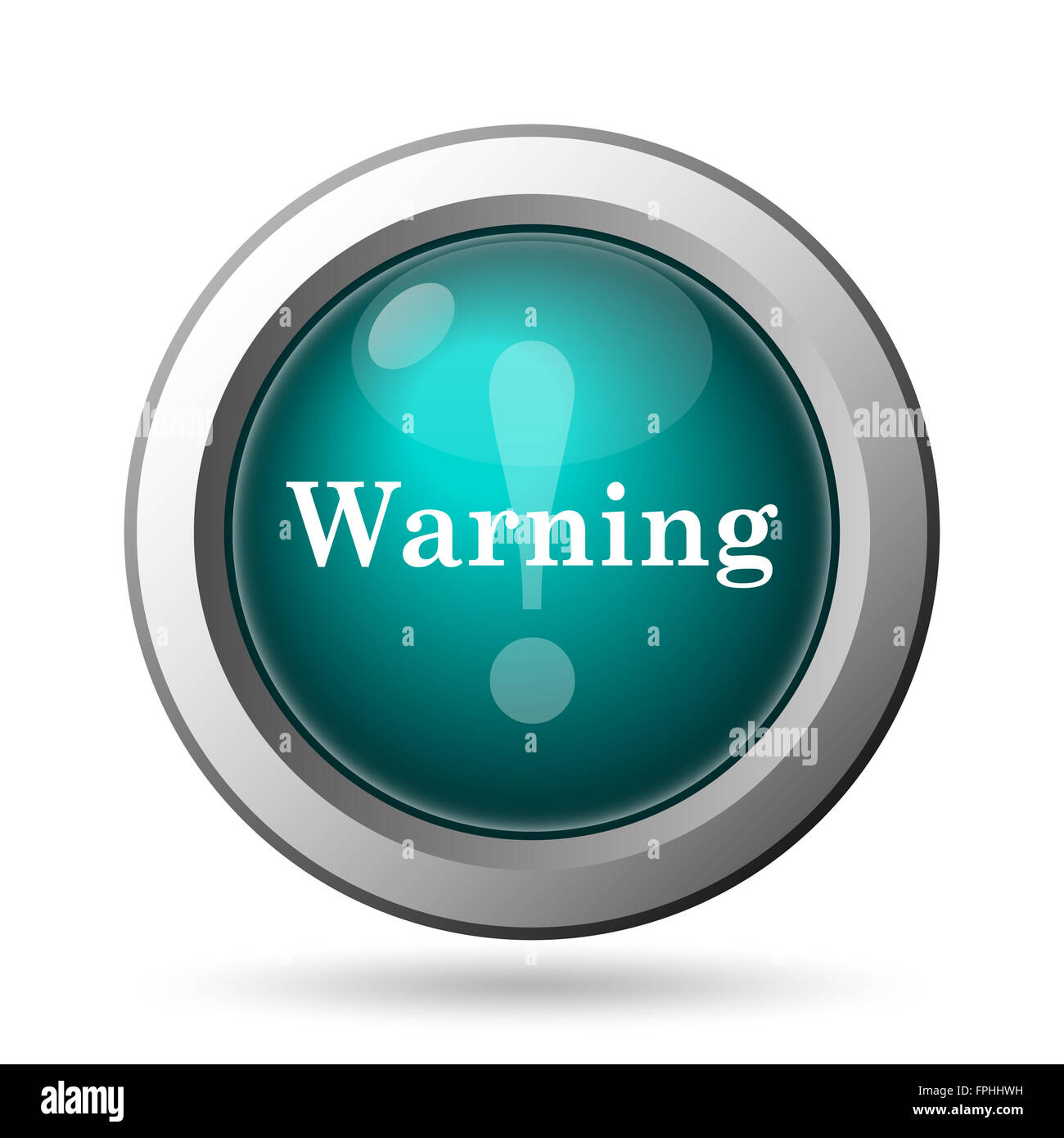Warning icon. Internet button on white background Stock Photo - Alamy
