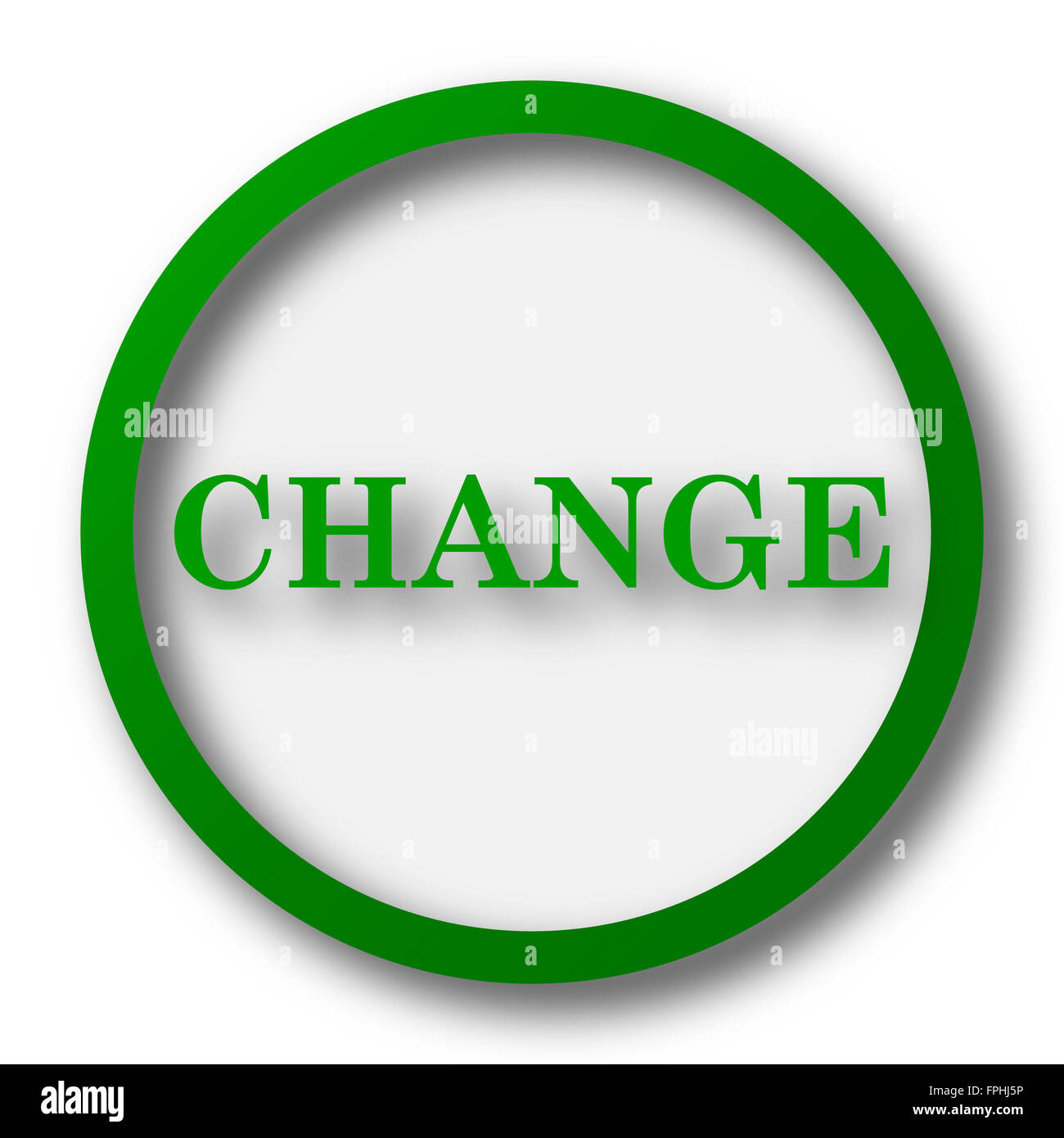 Change icon. Internet button on white background Stock Photo - Alamy