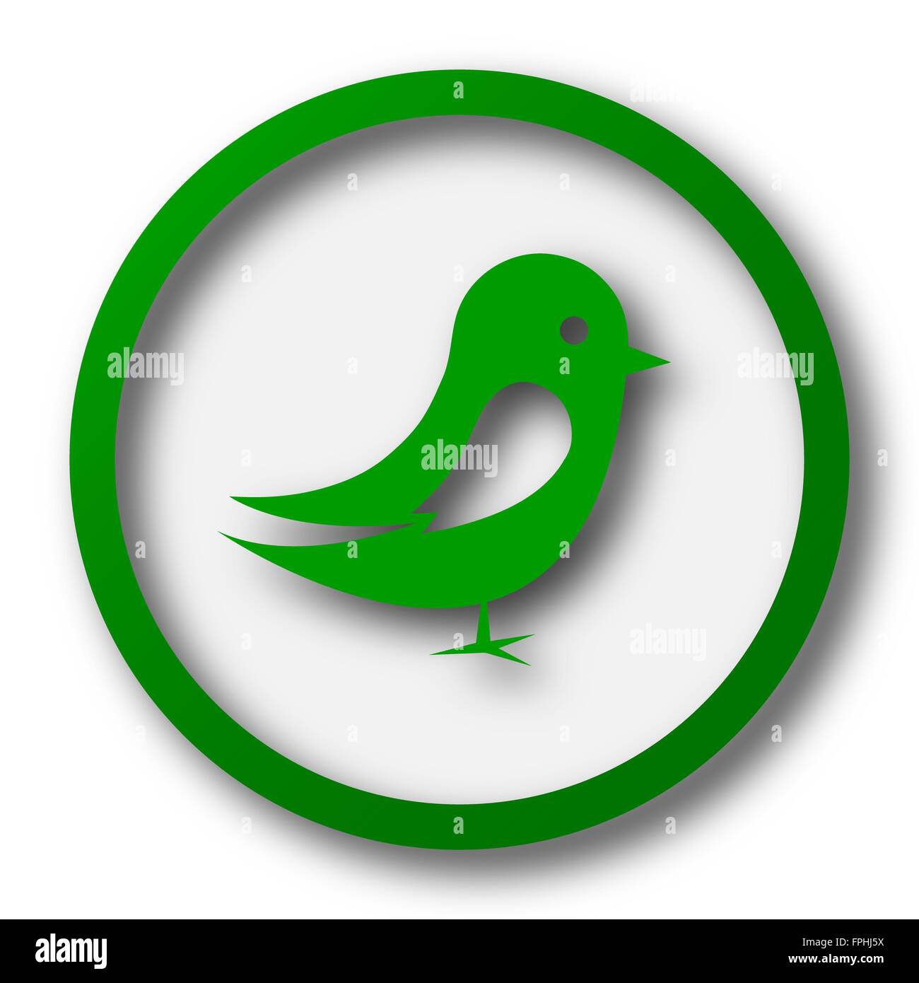 Bird icon. Internet button on white background Stock Photo - Alamy