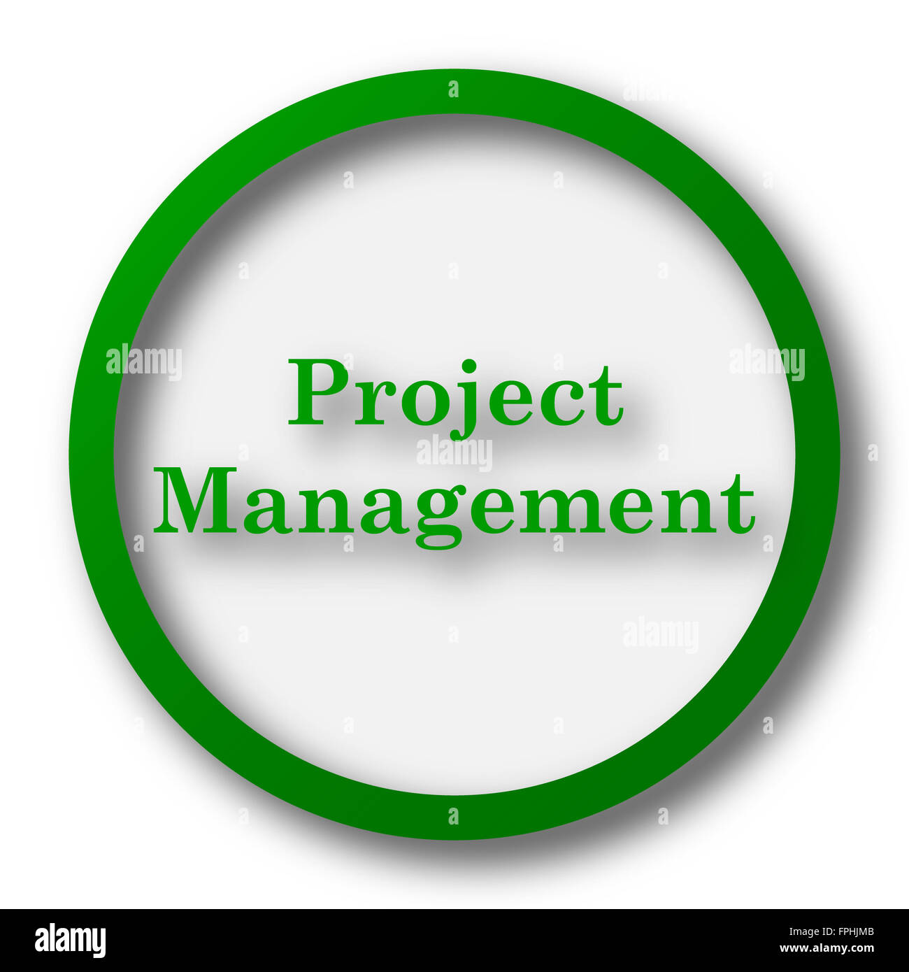 Project management icon. Internet button on white background Stock ...